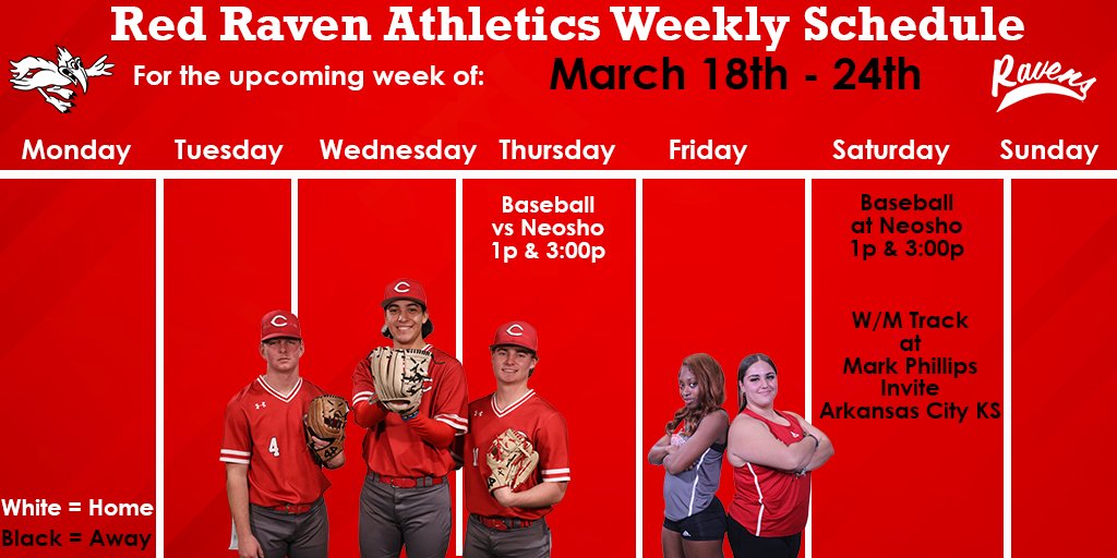 Red Raven Sports Weekly Schedule