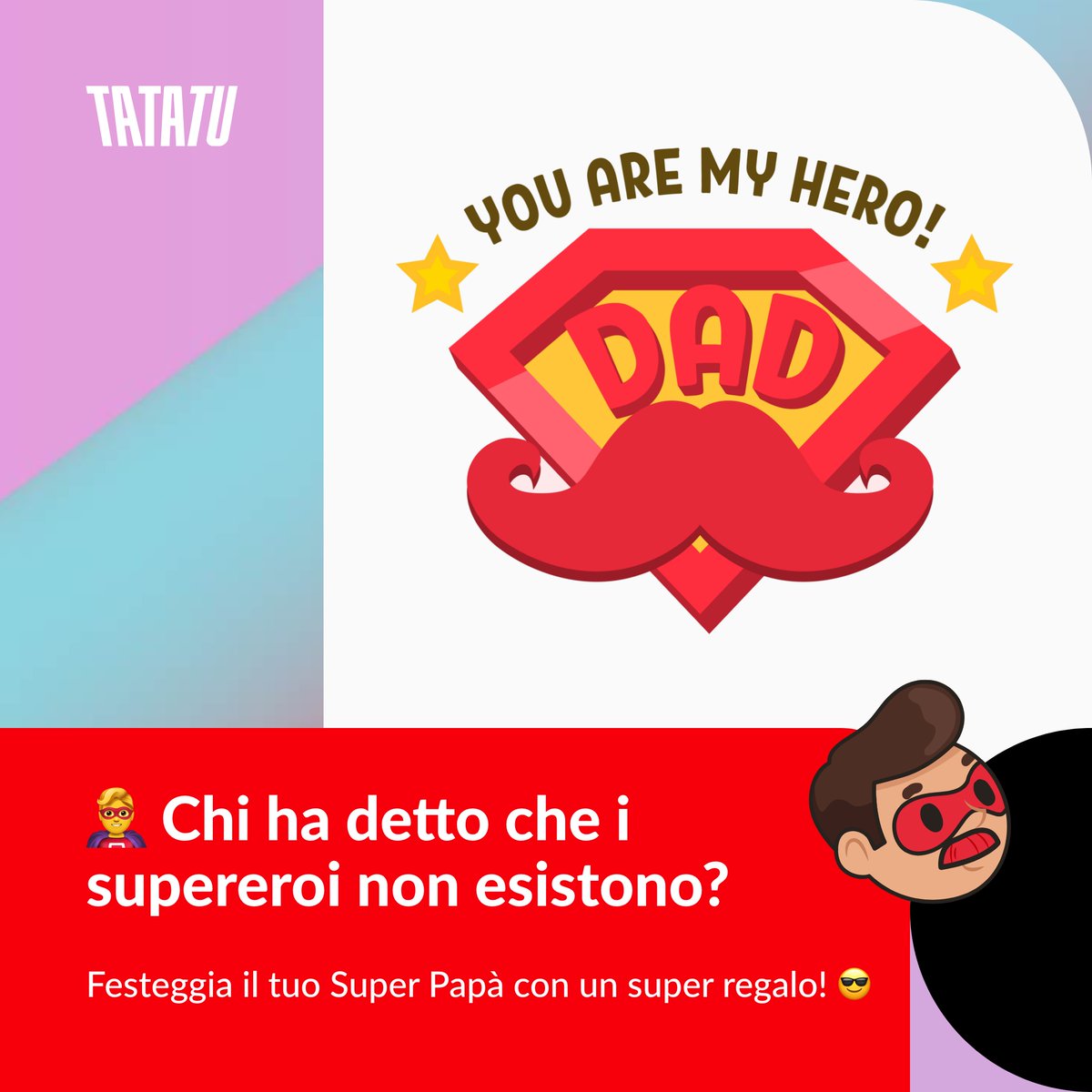 Preparati a festeggiare il tuo Super Papà con TaTaTu! 🎉 
Partecipa all'asta esclusiva in partenza il 19 marzo, per vincere uno #speaker bluetooth TaTaTu, perfetto per condividere momenti musicali speciali con il tuo eroe! 🎶 🎁 ow.ly/bNwE50QVsiO

#FestaDelPapà #savethedate