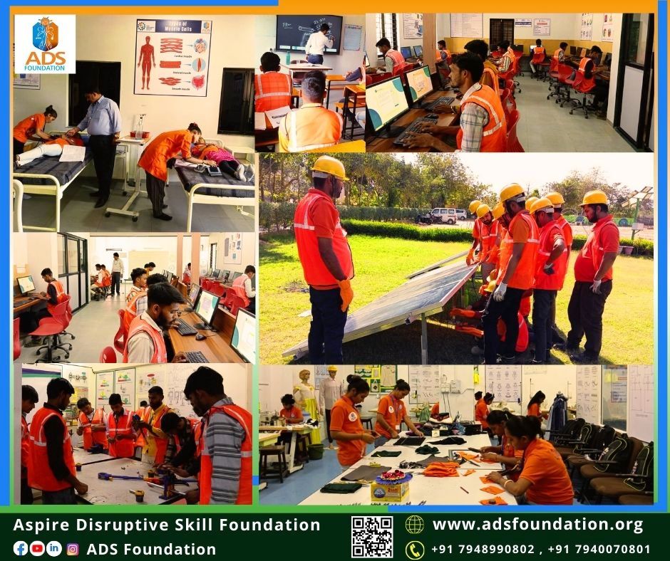 'From classroom to practical sessions, our future solar technicians, CNC operators, medical assistants, and sewing machine operators are mastering their skills with dedication and precision. 🌟 #HandsOnLearning #SkillsTraining #FutureProfessionals'