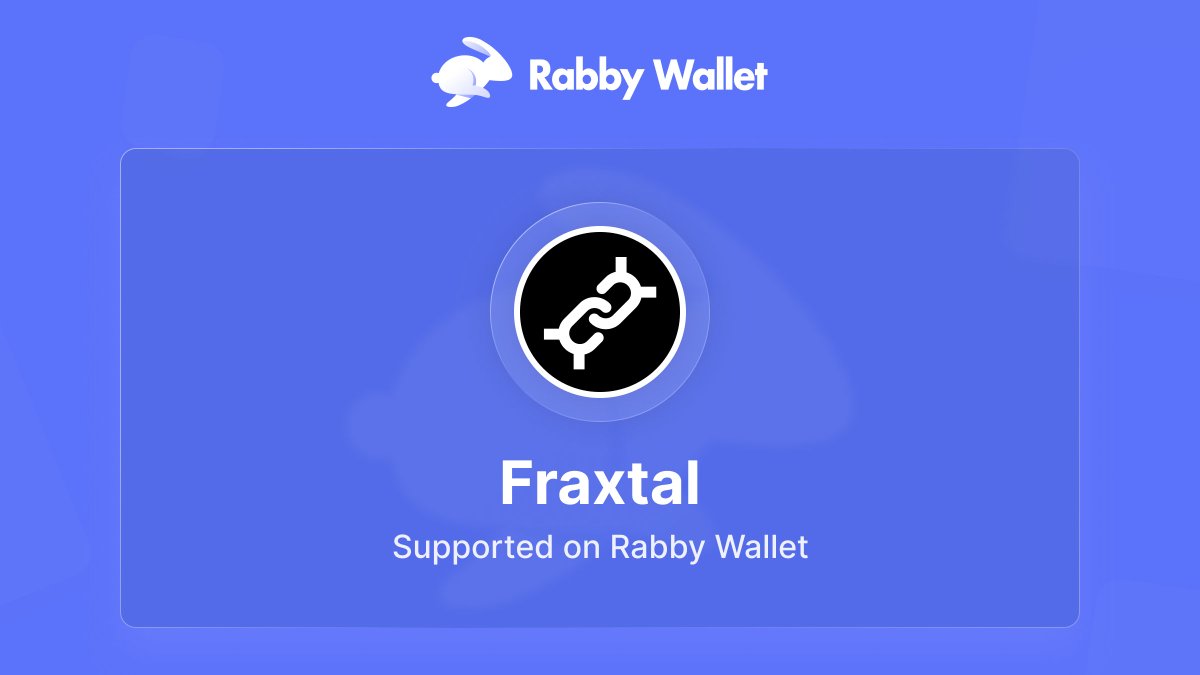 Rabby_io's tweet photo. Fraxtal chain has been supported on Rabby Wallet @fraxfinance 

Explore Fraxtal with Rabby now 🚀 https://t.co/f3hPTHVqO9