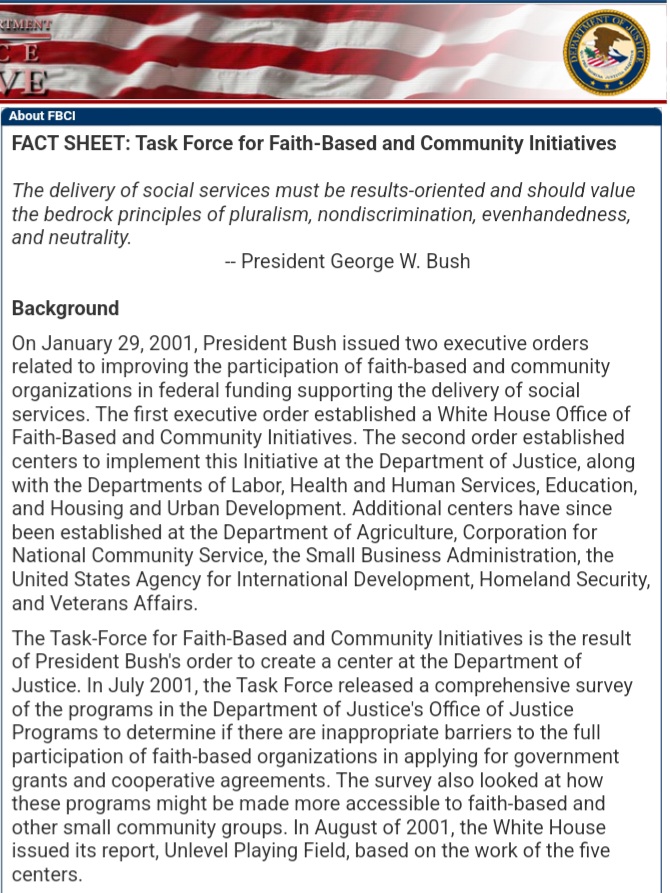 Shine_on_2012's tweet image. Bush's Faith-Based NGOs?
