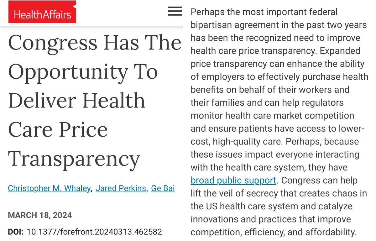 Coauthored with @CM_Whaley & @Jared_Perkins1 @Brown_SPH, our article @Health_Affairs Forefront: healthaffairs.org/content/forefr…