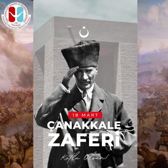 Dünyanın en güçlü donanmalarına karşı milletimizin kahramanlığıyla  kazanılan Çanakkale Zaferi'nin 109. yılında Gazi Mustafa Kemal Atatürk ve aziz şehitlerimizi rahmetle anıyoruz.

Çanakkale Geçilmedi, Geçilmez!

<a href="/turkpdrdernegi/">Türk PDR Der- Psikolojik Danışma ve Rehberlik</a> 
<a href="/turkpdrtopluluk/">Türk PDR Topluluk</a> 
<a href="/mesutyldrm_pdr/">Mesut YILDIRIM</a>