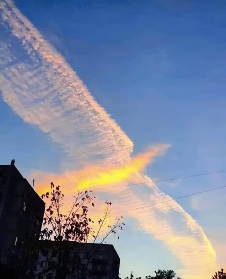 InformaCosmos's tweet photo. Nubes se formaron pareciendo un ave Fénix, escena increíble. 📸 https://t.co/xkiU41p8sC