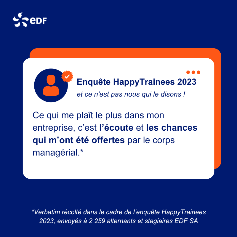 edfrecrute's tweet photo. Transformez ce lundi banal en journée lumineuse chez EDF✨ 
Découvrez des expériences valorisantes avec nos offres d’alternance ! Et, ce n'est pas nous qui le disons🤫
Toutes nos offres ➡️https://t.co/QcgRye9Wfd 
#Alternance2024 #HappyTrainees