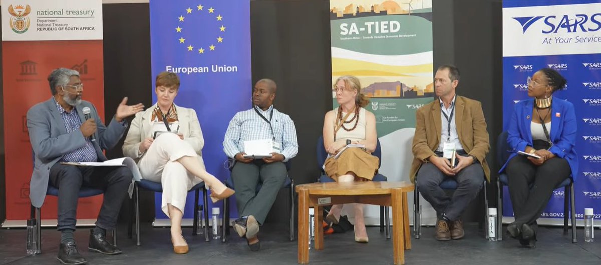 @EUinSA @UNUniversity @Treasury_RSA @ukinsouthafrica @sarstax @GeorginaRyanSA @SandraKramerEU The transition is happening, how can we make it 'just'? Panelists echo the need for an inclusive approach. The responsibility shouldn't fall on a single sector. Policies need to be gender responsive & planning needs to be inclusive, involving the communities & the public. #SATIED