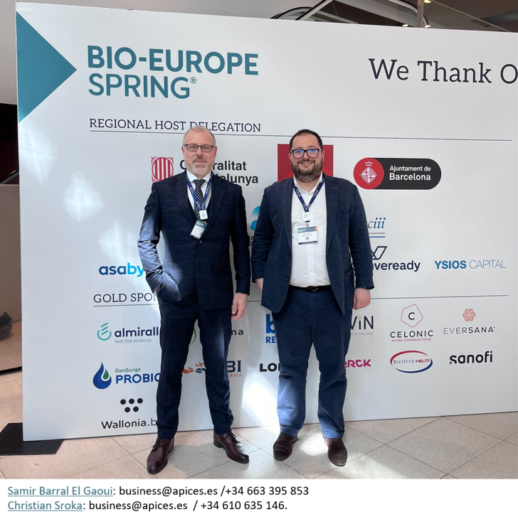 ApicesSpain's tweet photo. First day of #APICES at #BIOEuropeSpring2024 in Barcelona for our business development team!
It will be a pleasure to meet with you to talk about our capabilities and your needs in your projects. Please feel free to contact us.
#Biotech #clinicaltrials #networking #partnering https://t.co/jHvOlBG8L4
