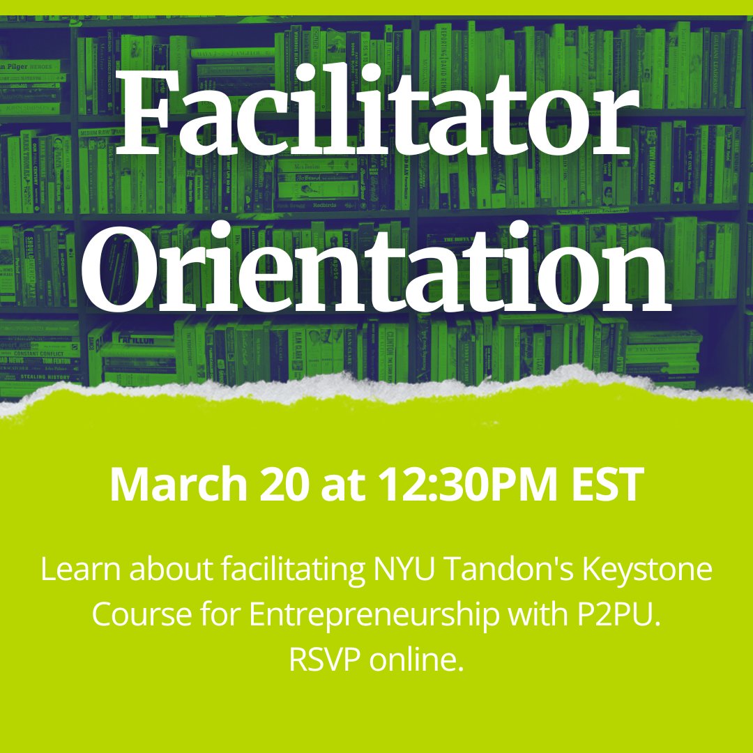 P2PU sometimes collaborates on the creation of free open-source learning resources.  This past fall we worked with  NYU's Tandon Future Lab to design the Keystone Course adaptation for learning circles. This is an 8-week course for those looking to start their own business.