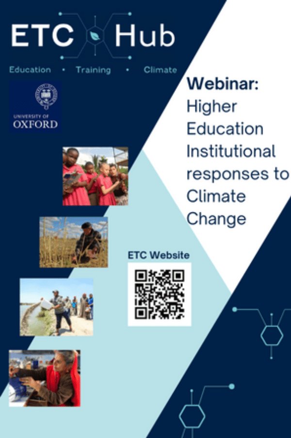 OxfordDeptofEd's tweet photo. Join us for a webinar hosted by the ETC (Education and Training for the Climate) Hub, a new interdisciplinary hub at the University of Oxford connecting professionals, academics, and those passionate about climate futures 📅Thurs 28th March @ 2pm ➡️Register here https://t.co/nlUskQdu42