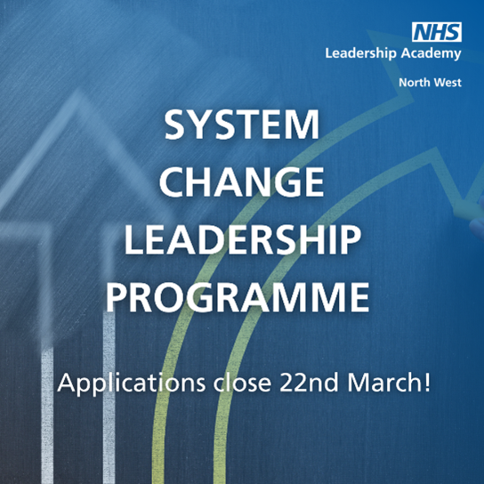 Are you a change team in health and social care looking to get to grips with the changes in the health and care system?

Join the System Change Leadership Programme for teams of 3-5 people aimed at middle manager roles.

Visit bit.ly/nwla-system-ch… to apply.