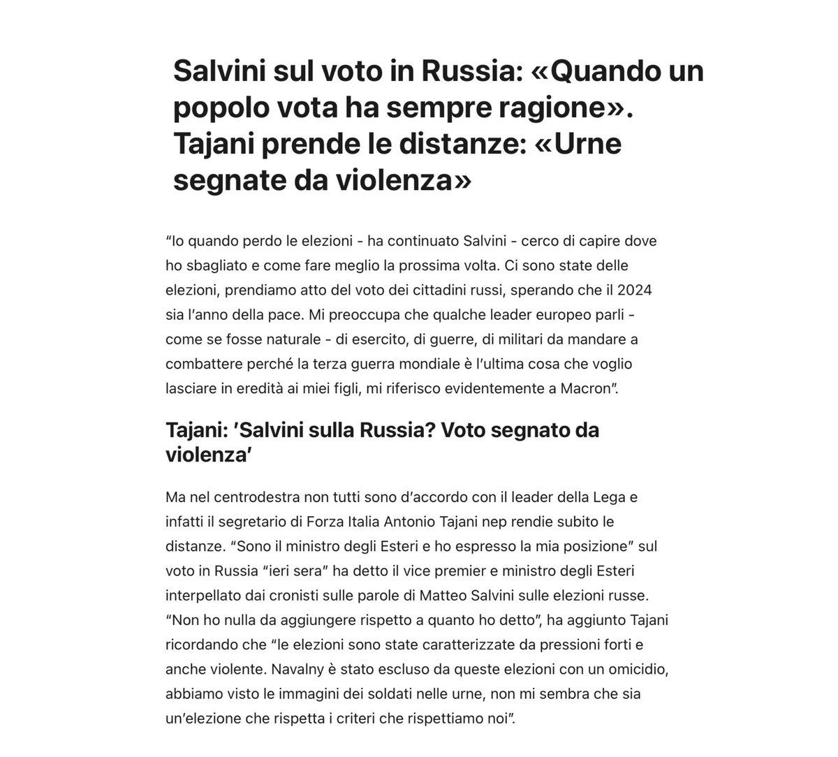 mrctrdsh's tweet photo. Le parole di #Salvini non hanno alcun senso. Sono semplicemente disgustose e coprono di vergogna tutti i suoi sostenitori.
Ma, peggio, sono minacciose per il futuro della democrazia in Italia. 
Salvini sarà il primo pretendente alla Presidenza della Repubblica se passerà la legge sul premierato e la Lega avrà un voto più di Forza Italia.
