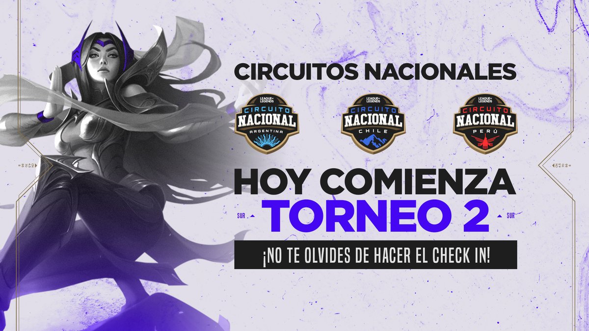 🥳Arrancamos la semana con el segundo torneo de los #CircuitosNacionales 🏆

¡No se olviden de hacer el CHECK-IN! 😉
circuitosnacionales.com