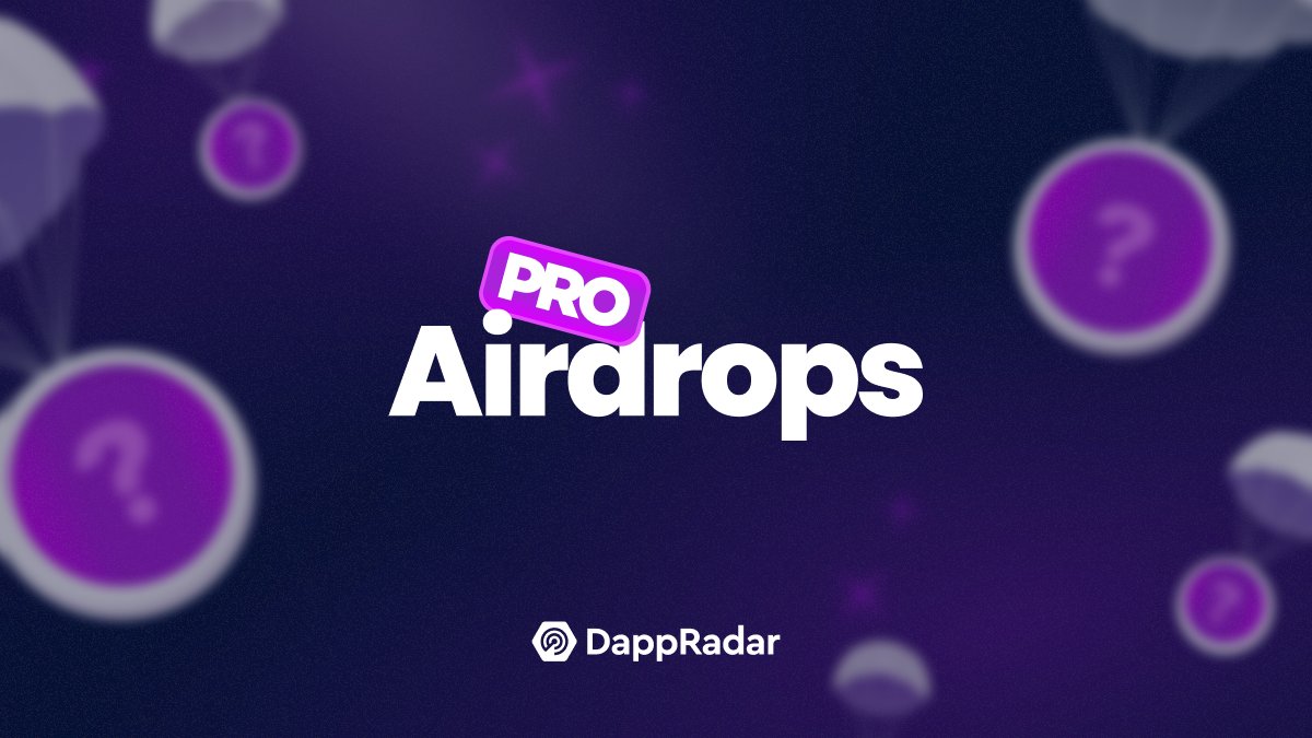 1/ DappRadar PRO members, brace yourselves!

🎉 PRO Airdrops have arrived: a special gateway into the heart of Web3. It's more than collecting tokens; it's about gaining advantage in Web3 exploration.

Gain more than insights, plug directly into the pulse of Web3.

Read on 👇🧵