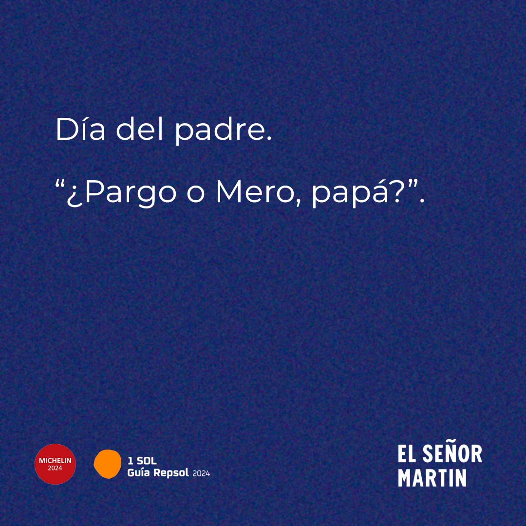 El mejor homenaje a un padre es hacer que disfrute de la experiencia gastronómica marina más auténtica y sabrosa.

Eso es rendir tributo al primer hombre de tu vida.

REGALA MAR a través de nuestra web srmartin.es/regala-mar-exp…, donde podrás elegir entre 3 menús.

#DíadelPadre