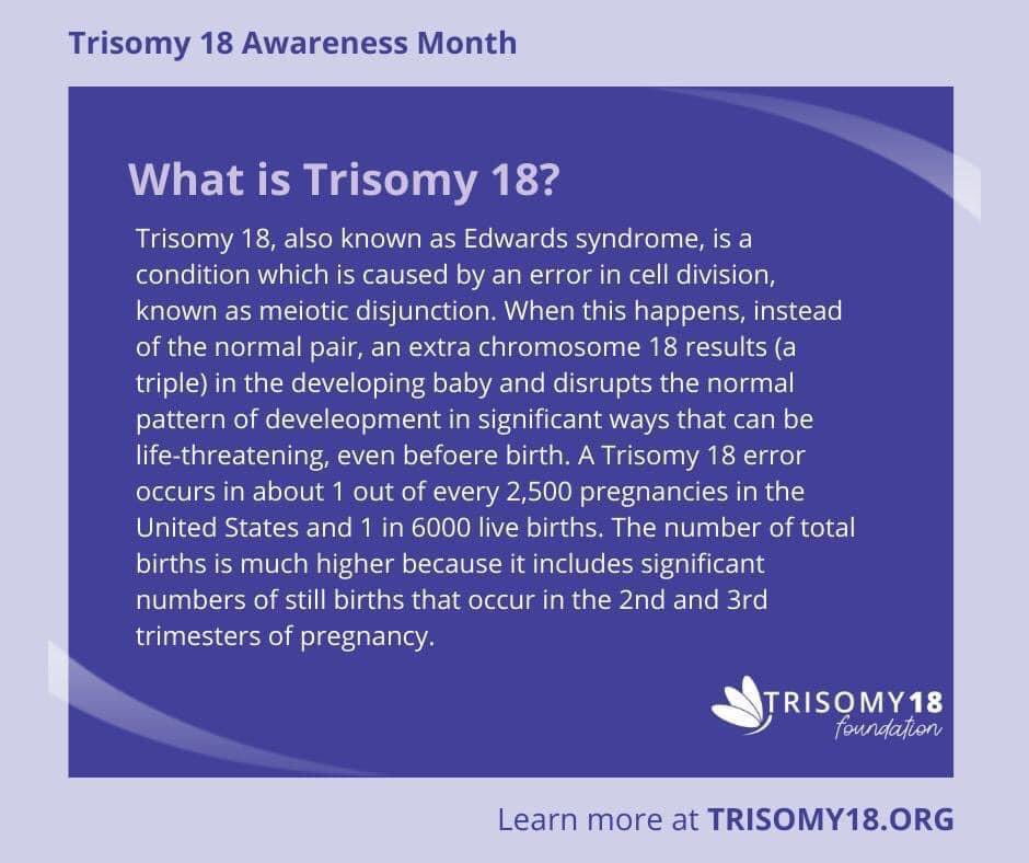 Today is #Trisomy18AwarenessDay! Together let’s raise awareness and show our support for the Edward’s syndrome. 

#TrisomyAwarenessMonth #trisomyawareness #trisomy18