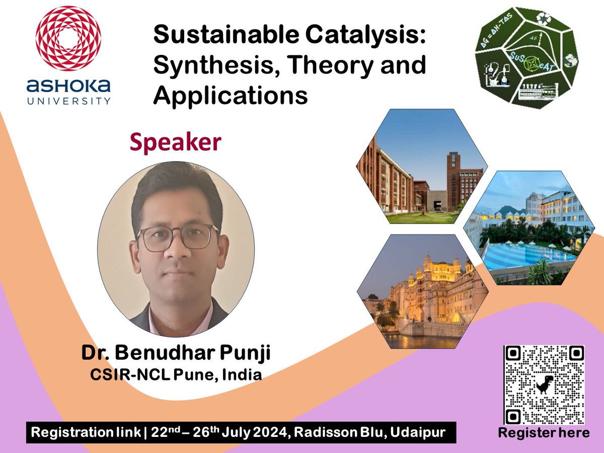 The #SusCat team wholeheartedly welcomes Dr. Benudhar Punji from @csir_ncl as the speaker. Looking forward to the insightful talk. @PunjiLab @AshokaUniv @AvasareVidya @SouravP32813910 @ChemistryAshoka