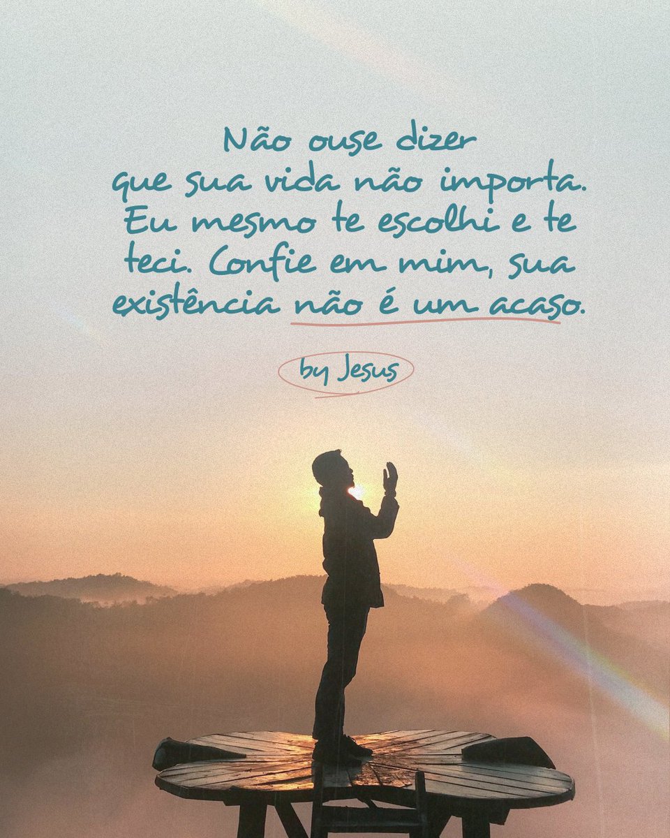 adventistaspt's tweet photo. O próprio Jesus te diz que você foi escolhido, moldado e abençoado. Não ouse acreditar em nada diferente disso. Compartilhe pra lembrar mais alguém disso. https://t.co/QioWYPNIYp
