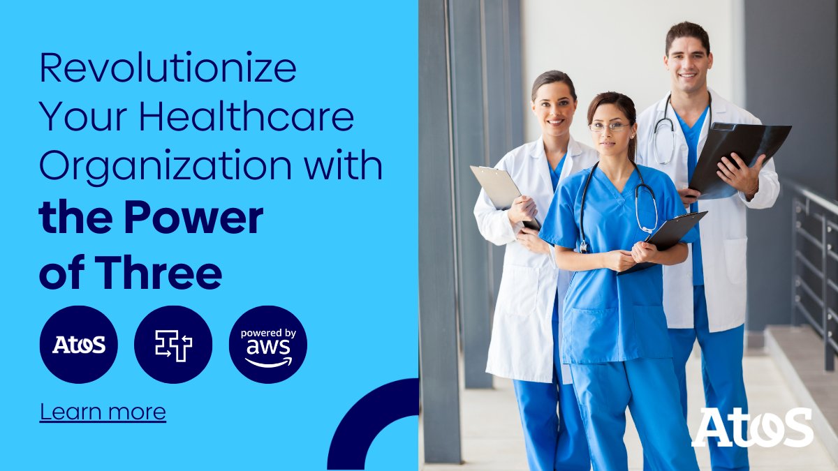 🤝Atos and Healthcare IT leaders, powered by #AWS have joined forces to transform the #healthcare industry With our seamless migration to the #cloud you can embrace innovation, streamline operations, and provide the best care possible ➡️spr.ly/6017kG4Hl