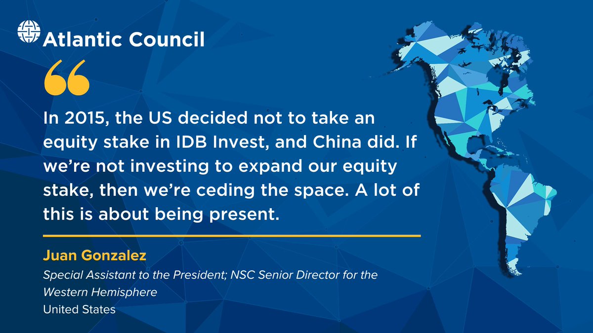 ACLatAm's tweet photo. Discussing China-LAC-US relationships, Juan Gonzalez @cartajuanero emphasizes the importance of “being present”. More context on such interregional relationships in our report on US strategy with Latin America and the Caribbean:
🔗 https://t.co/aotmPvvIN6
#LACStrategy #ChinaLAC https://t.co/Om9VC3PlO8