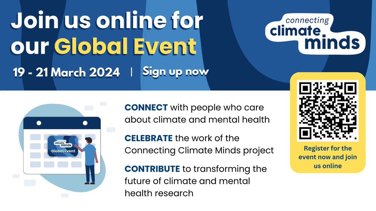 1 day away from our #ConnectingClimateMinds global event on climate and mental health in Barbados. 🌎🩵 Join us online ➡️ globalevent.connectingclimateminds.org @ClimateCares @wellcometrust ✨