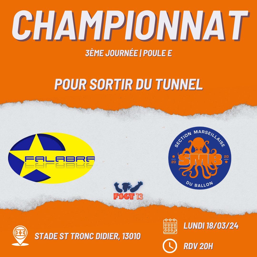 Dernière victoire en championnat #FSGT il y a 133 jours 🫠

Formidable série de 8 défaites en cours 🔥

La sortie du tunnel c'est pour ce soir ?