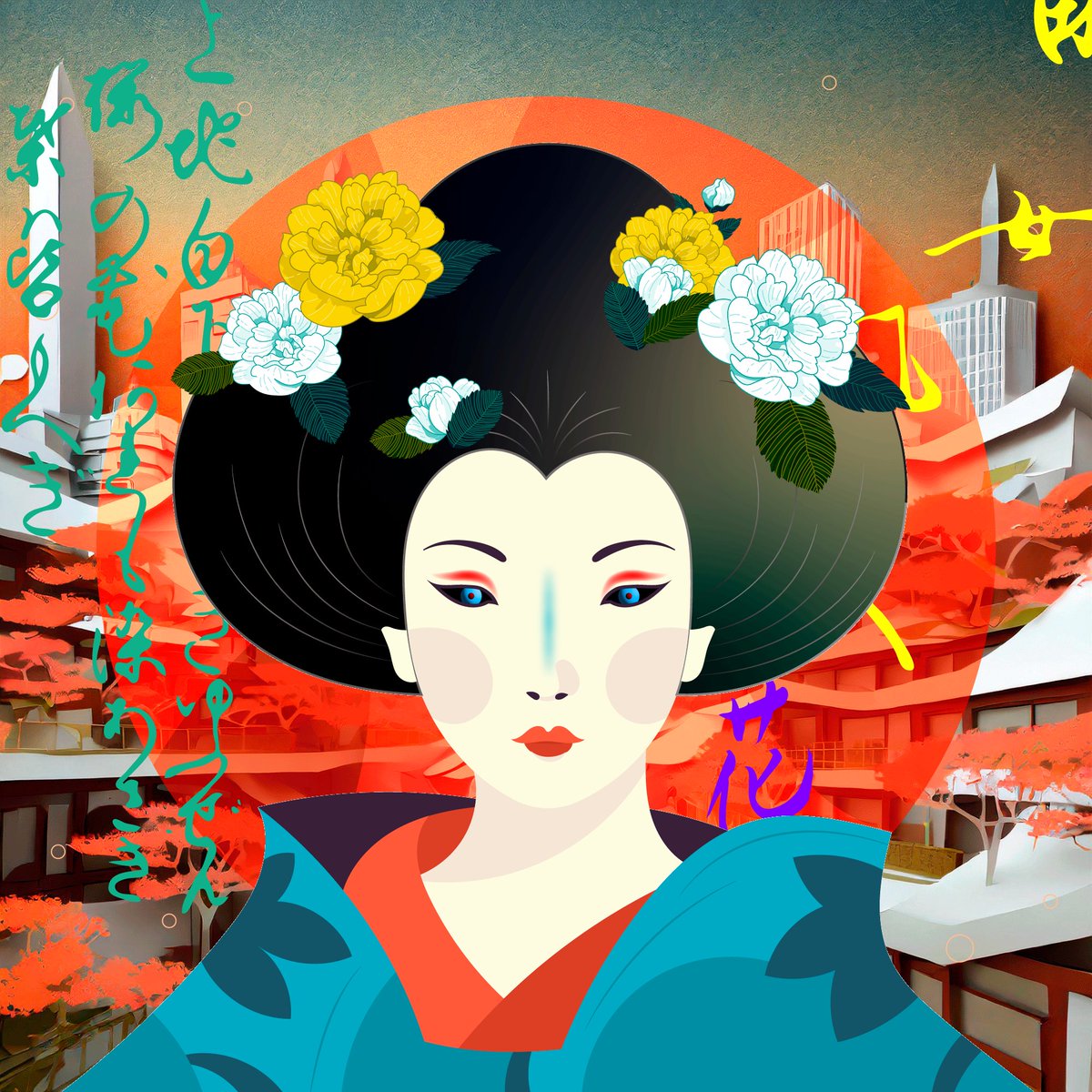 The term "OIRAN" refers to women who worked as courtesans during the Edo period in Japan. OIRAN  provided entertainment and companionship as courtesans.  rarible.com/token/0xc91544… #rarible <a href="/rarible/">Rarible</a>より $NFT #NFTarts #NFT #nftcollector #NFTcollectibles #NFTcollections #NFTCommunity