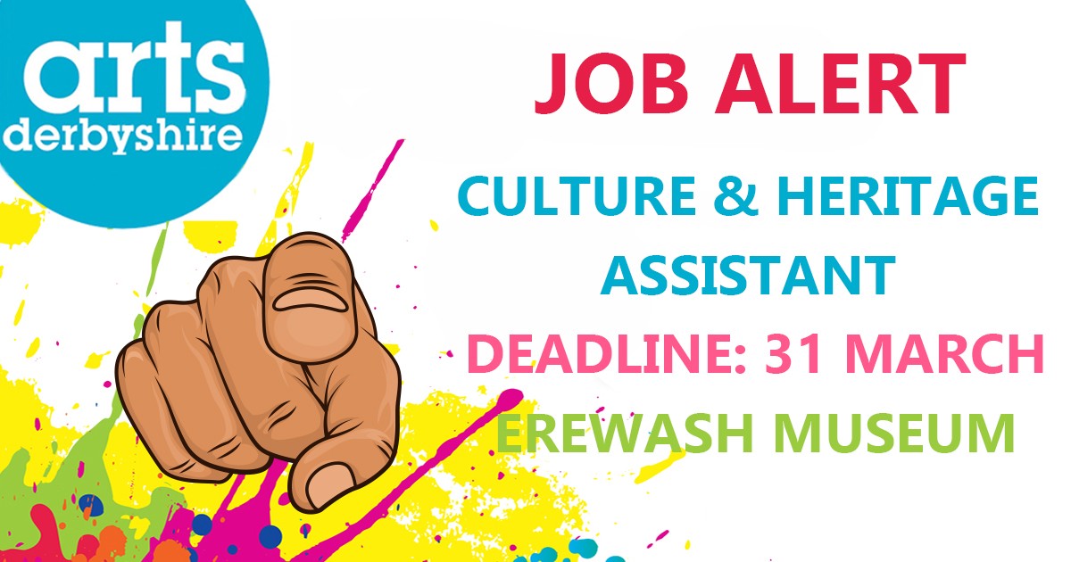 🚨 @Erewash_Museum have an exciting opportunity for the right candidate. They are looking for a Culture & Heritage Assistant for the Museum. If you are interested in this role, please apply online, and find out about other job vacancies here: erewash.gov.uk/jobs-section/j…