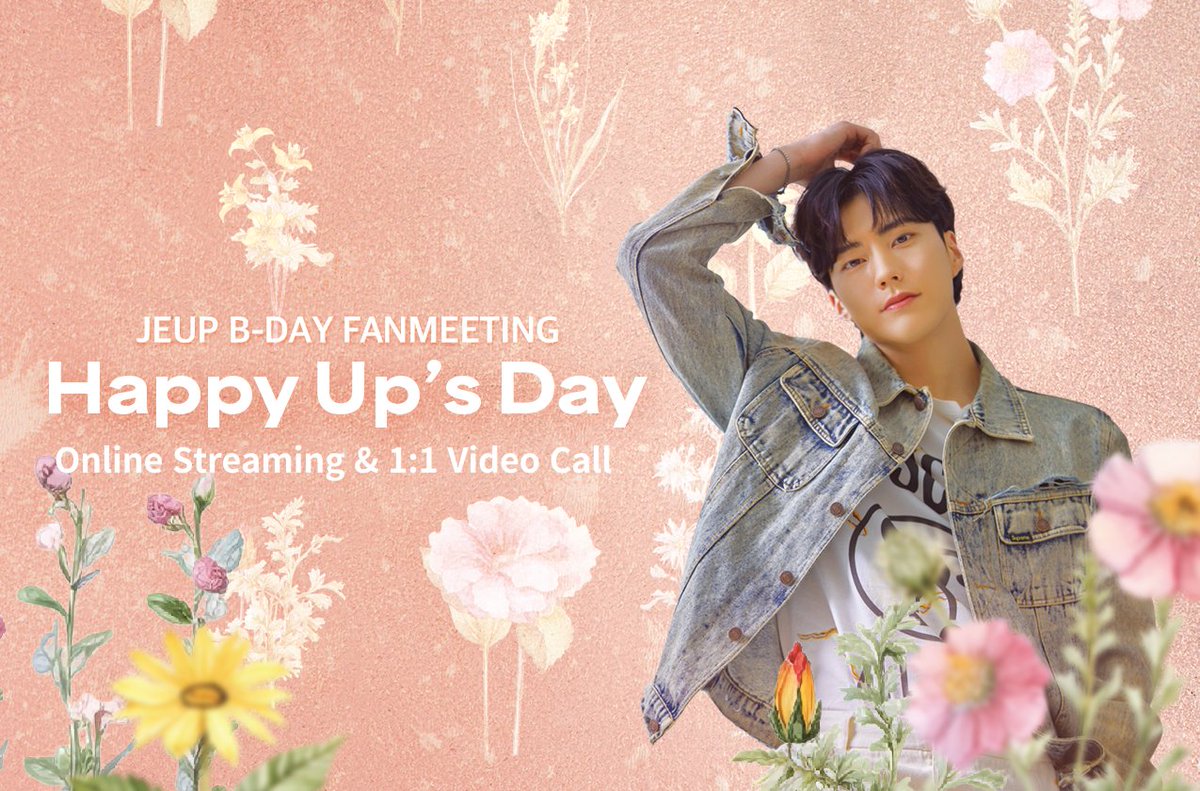 [2024 JEUP B-DAY FANMEETING: 𝗛𝗮𝗽𝗽𝘆 𝗨𝗣’𝘀 𝗗𝗮𝘆] 
온라인 스트리밍 / 1:1 비디오콜 이벤트 오픈 안내 ❗

📍온라인 스트리밍 / 다시보기
- 일시: 2024. 03. 24 (SUN) 17:00 (KST)
- 러닝타임: 약 100분
- 티켓 예매: 라이블리 앱/웹 혹은 bit.ly/3VlVzmD
- 티켓 오픈: 2024. 03. 18