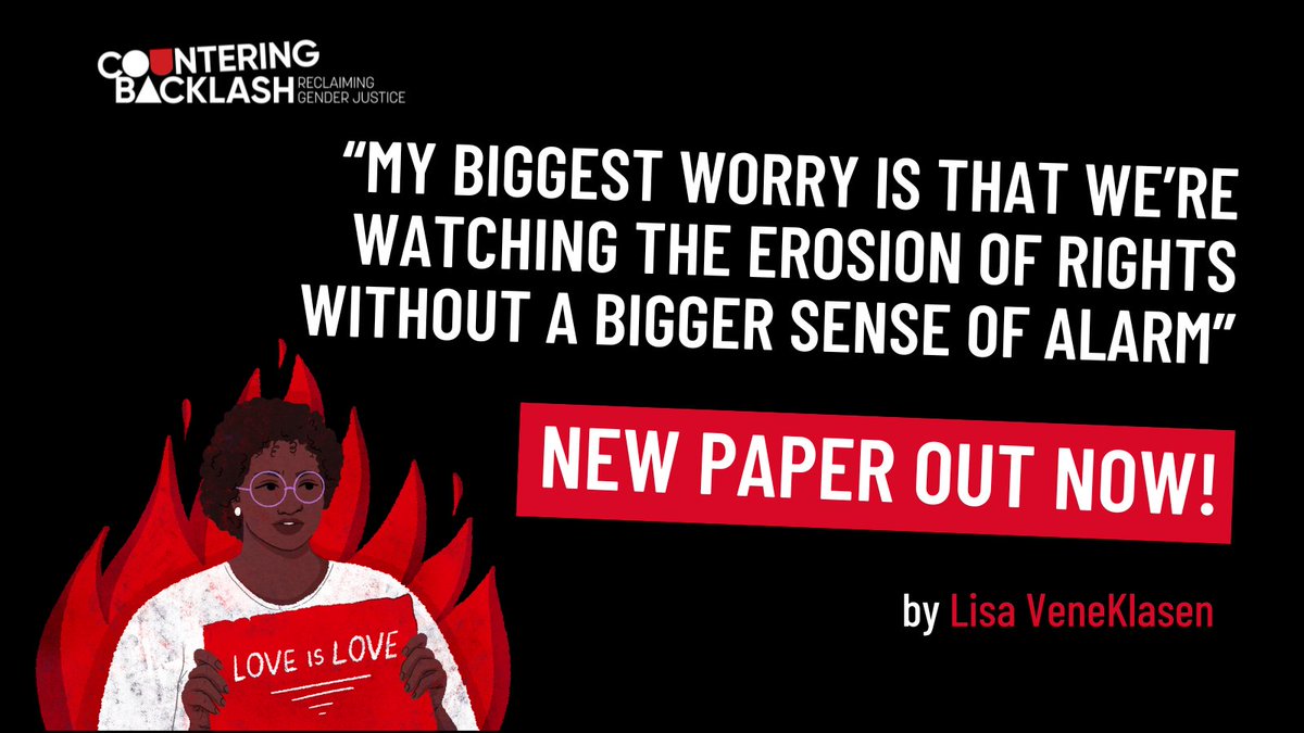 Progressive donors are a lifeline to gender movements. But how are they reacting to rising anti-gender backlash? New paper out now by @LisaVeneKlasen! Read more about the impact of backlash on financing #gender movements👇 counteringbacklash.org/resource/anti-…