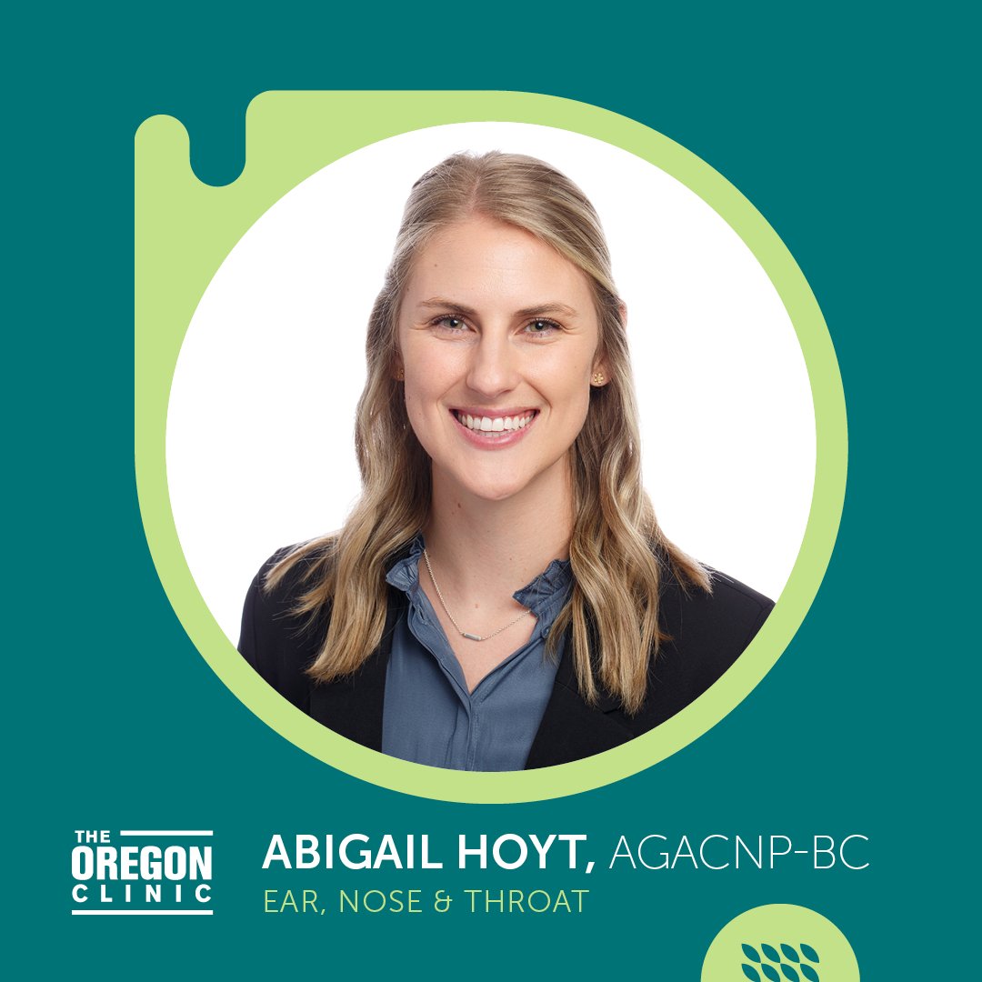 Join us in welcoming Abigail Hoyt, AGACNP-BC, to The Oregon Clinic Ear, Nose & Throat Northeast! Learn more about Abigail's approach to ENT care at oregonclinic.com/our-team/abiga… #meettheteam #lovewhatyoudo