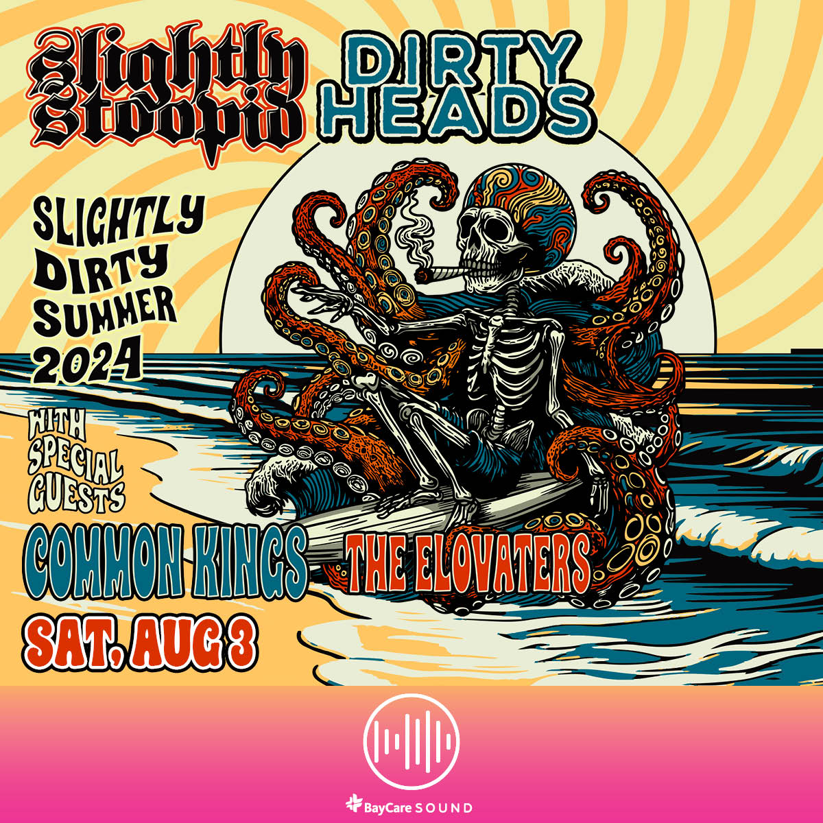 Florida!! We're bringing the SLIGHTLY DIRTY 2024 TOUR to Clearwater on August 3 at The Sound at Coachman Park 💀🐙 Tickets + VIP Packages available tomorrow at 10am during the Stoopid presale using code OCEANBEACH.