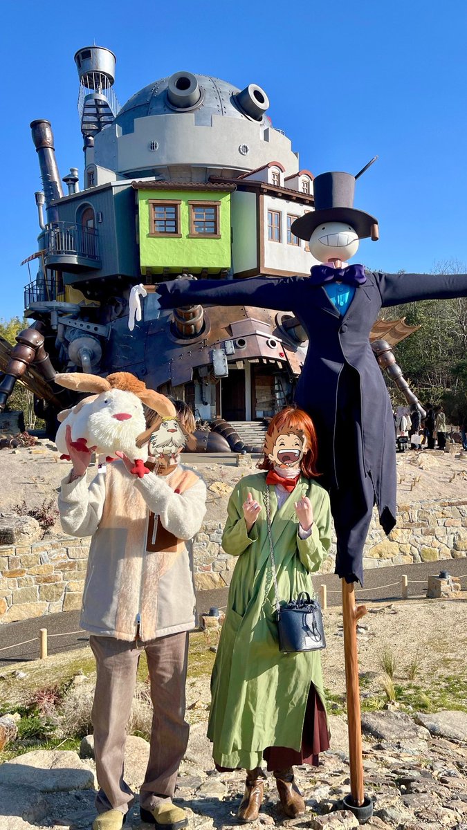 heckshon's tweet photo. カブと写真を撮るために、ヒンとマルクルのジブリコーデで魔女の谷行ったのとっても楽しかった♡

ヒンのぬいぐる���可愛すぎてたからもの！

#ジブリパーク https://t.co/V2GiNHE0GT