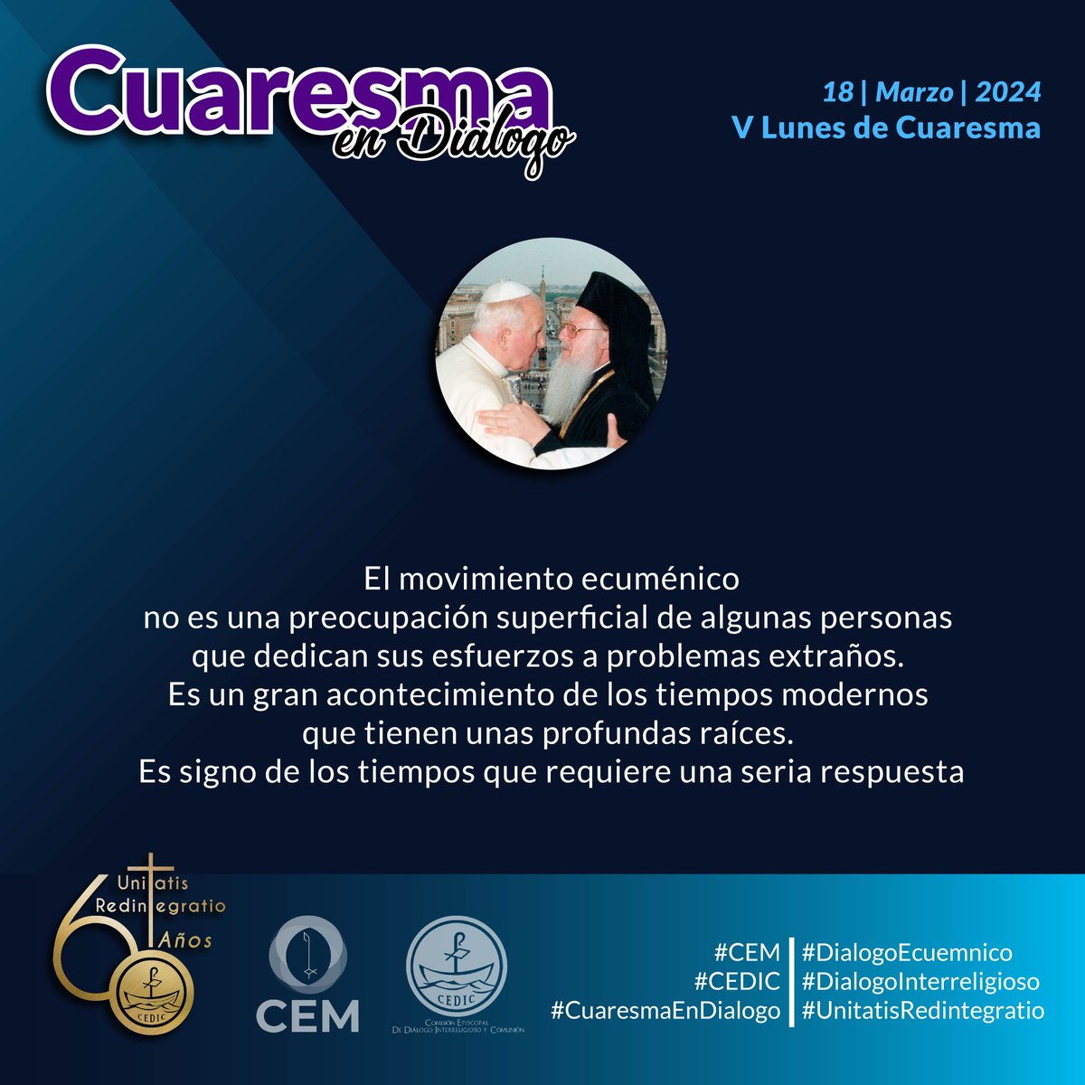 CedicCem's tweet photo. #CuaresmaEnDialogo
#CEDIC
#CEM
#DialogoEcumenico
#DialogoInterreligioso
#UnitatisRedintegratio https://t.co/BkRsU3pCCp