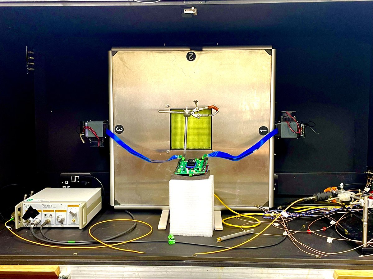 Super interesting Neutrino Lab Tour at <a href="/SussexUni/">University of Sussex</a> looking at new scintillating particle detector research!! 
This is LiquidO technology being developed here for the Cloud experiment, studying neutrinos liquido.ijclab.in2p3.fr/nucloud/