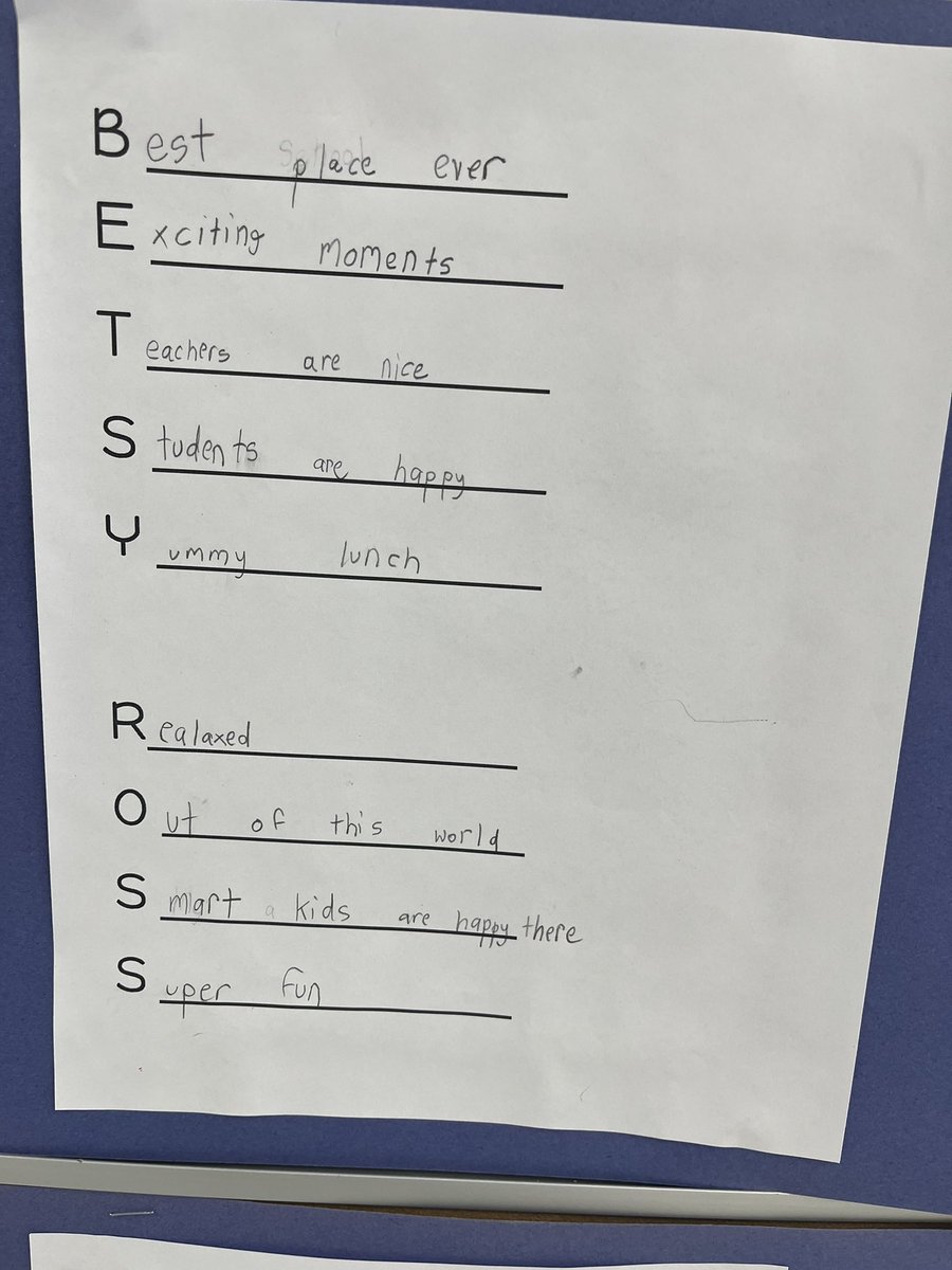 Our second graders are learning about poetry and they used our school as inspiration! We love that our students are so happy to be here each day 🥰 #MahwahConnects