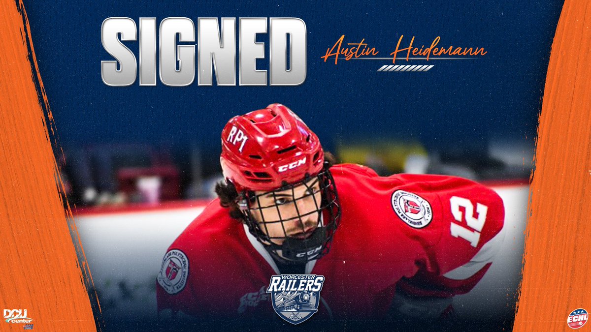 PLAYER SIGNING | ✍️

The Worcester Railers have signed Forward Austin Heidemann to an ECHL contract.

Welcome to Worcester, Austin!

Read more on Heidemann’s signing here: tinyurl.com/t2dhxc6u

#RailersHC
