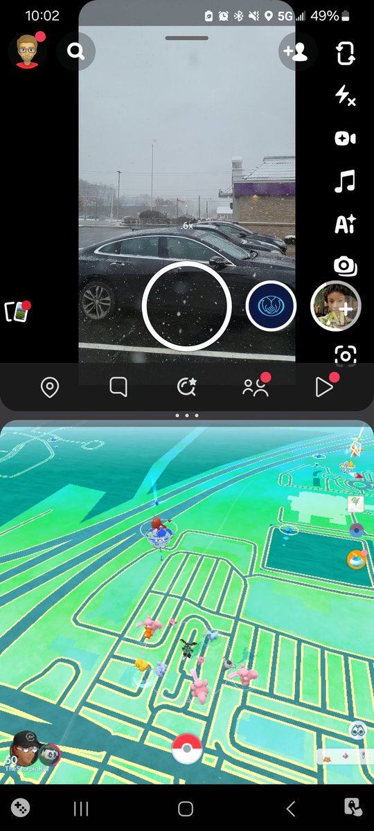 100proofk's tweet photo. @NianticHelp how is it not snowing in game right now even though it has been snowing for hours. Please explain. https://t.co/1gBYbwh6gc