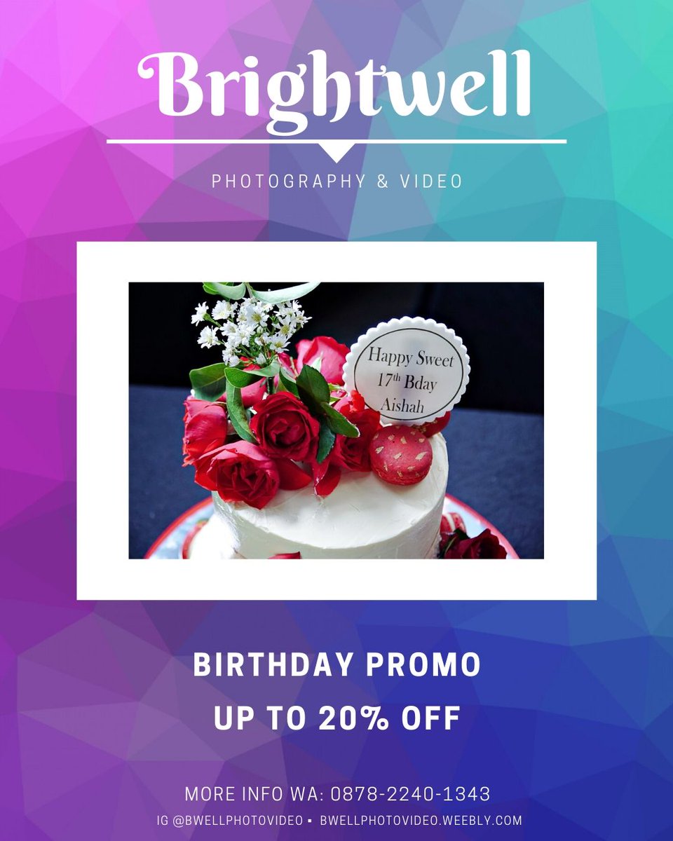 BIRTHDAY PROMO UP TO 20% OFF
JASA FOTOGRAFER & VIDEO UNTUK AREA JABODETABEK DAN SEKITARNYA
📲 WA : 0878 2240 1343

#ulangtahun #ultah #jakartabarat #jakartaselatan #jakartautara #kelapagading #jakut #pik2 #sunter #pluit #pondokindah #kemang #tebet #cilandak #tanjungduren #hotel