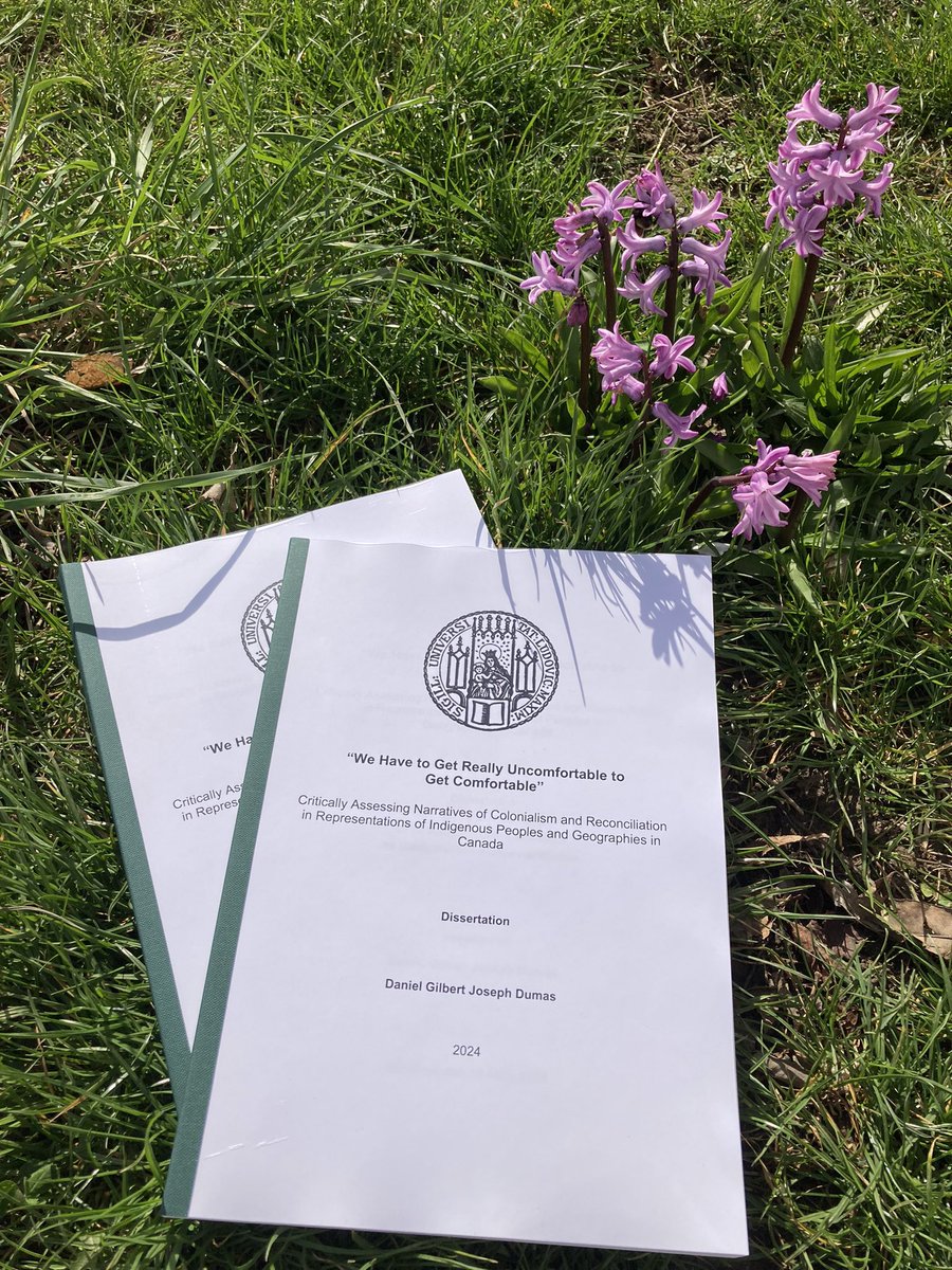 Today, I submitted my PhD dissertation! Qujannamiik, maarsii, miigwech, merci, danke, and thank you to everyone who helped make this happen! It’s been an honour speaking to so many of you over the years about colonialism, reconciliation, and reconciliation!@CarsonCenter #phdlife