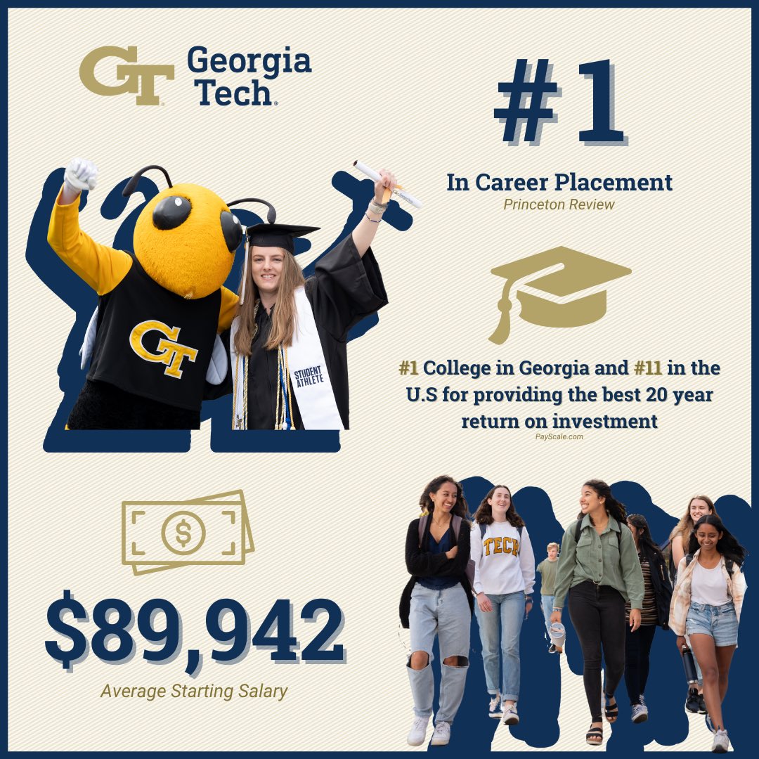 At Georgia Tech, students find an affordable education through a variety of traditional and creative avenues.💡 Investing in a Tech education yields strong returns in your future.🤩 Learn more about paying for college in the full story: news.em.gatech.edu/paying-for-col…
