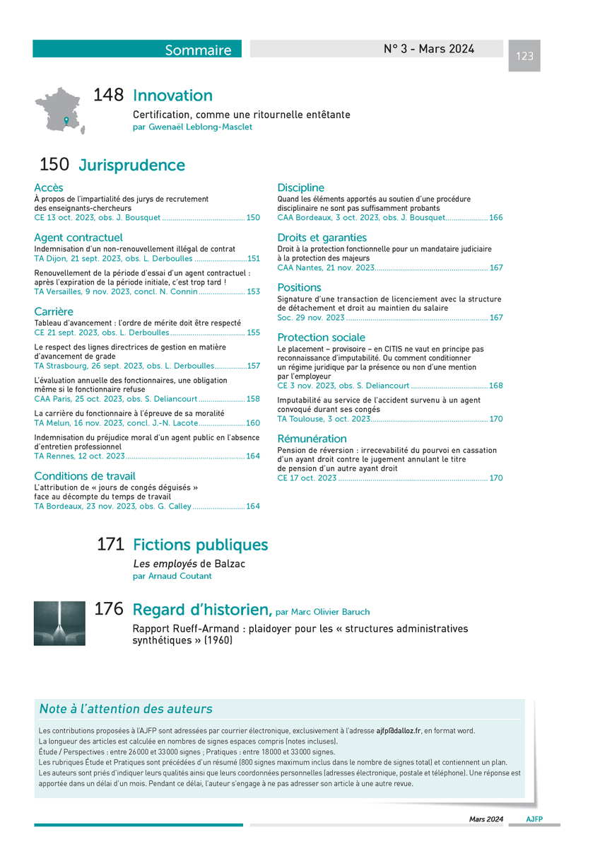 🔔Le numéro de mars de l’AJFP est disponible sur Dalloz Revues ▶️ bit.ly/DR-AJFP et sur dalloz.fr ▶️ bit.ly/DZ-AJFP
Bonne lecture !