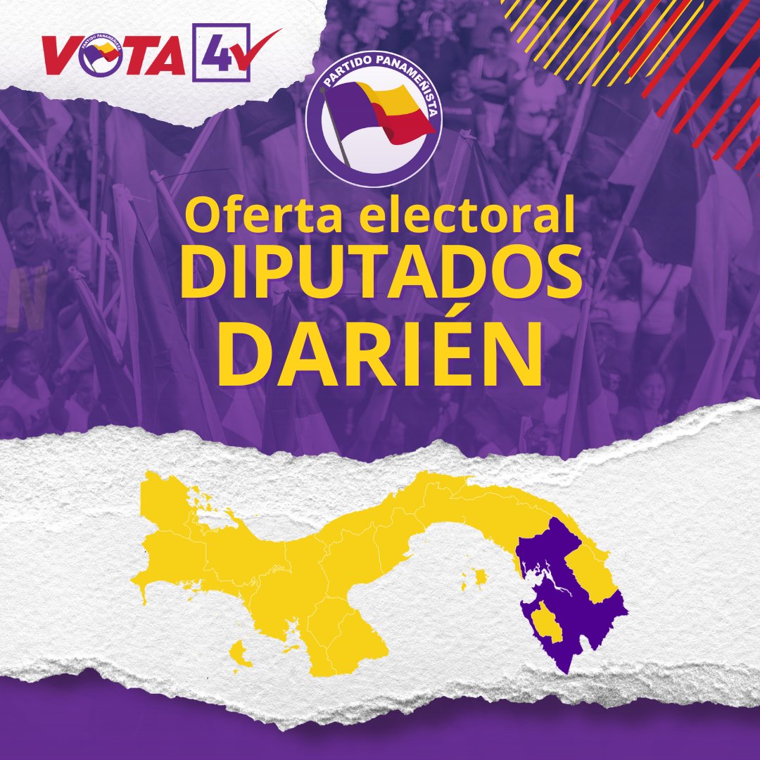 panamenistas's tweet photo. Atrás quedará la pesadilla de ser la mal llamada "provincia olvidada". Tenemos un compromiso con Darién, recuperaremos la confianza para que esta provincia progrese. Esta es nuestra oferta electoral para diputados en los circuitos 5-1 y 5-2
#LoBuenoViene #Vota4 #Romulo #Blandon https://t.co/ok76mmna5l