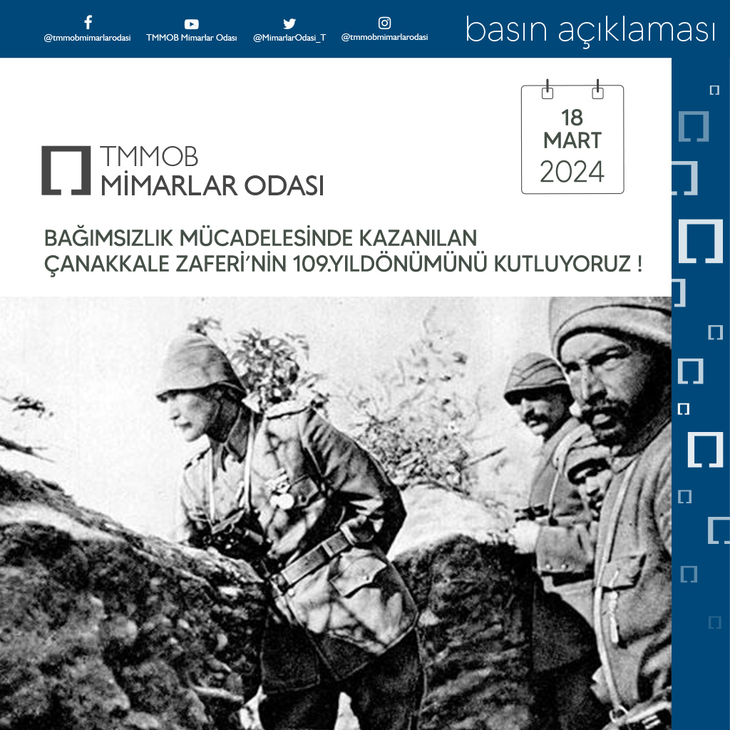 BAĞIMSIZLIK MÜCADELESİNDE KAZANILAN ÇANAKKALE ZAFERİ’NİN 109.YILDÖNÜMÜNÜ KUTLUYORUZ ! Yaşadığımız toprakların işgaline karşı, bağımsızlık ve özgürlük mücadelesinde 18 Mart 1915’te kazanılan Çanakkale Zaferi’nin 109.Yıldönümünü kutluyoruz. mo.org.tr/index.cfm?sayf…