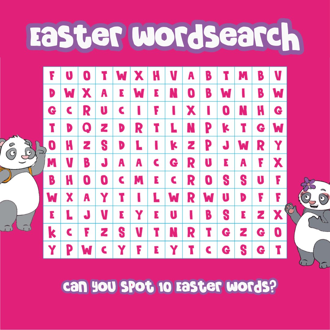 👀🥚🐼 Take on the Easter challenge - comment below any words you find, there are 10 in total!