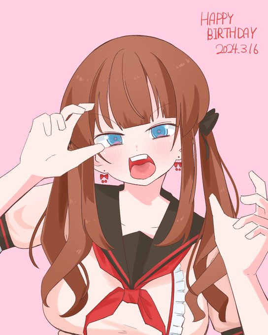 新しい髪型激かわの画#ちぇり絵#ちえりちゃんお誕生日会2024 