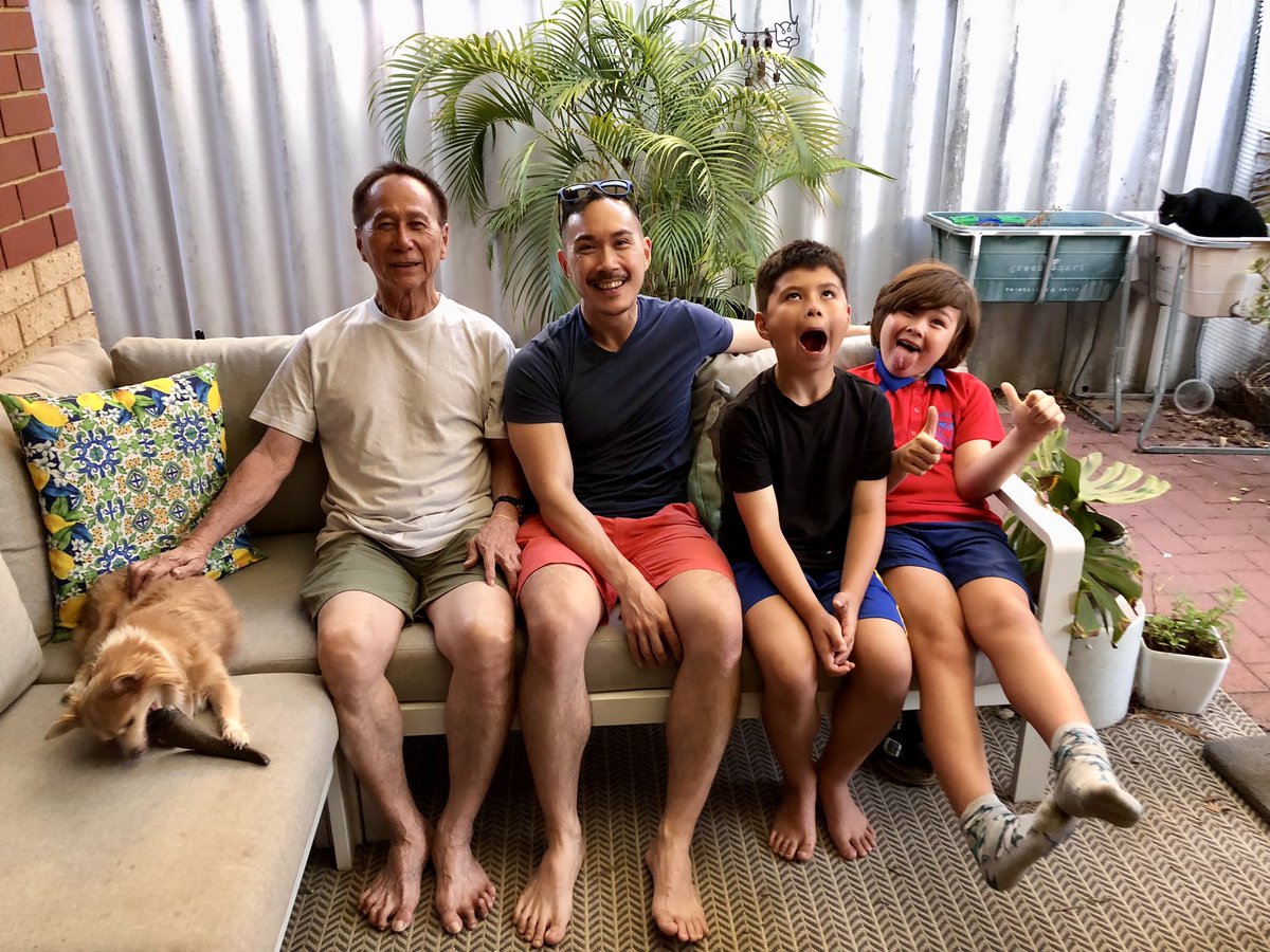 voon_pang's tweet photo. We all need a happy ending every so often to brighten our days ❤️🥲🌈💜
Picture from left to right (oldest to youngest): Dad (77), myself (38), T (10), and Z (8) with T and Z pulling funny faces. Photo credit - Z’s mum. 8/8
#WeAreSpeechies #SLPs2B #AlliedHealth #GayProfessional https://t.co/6xYM6XdJrQ