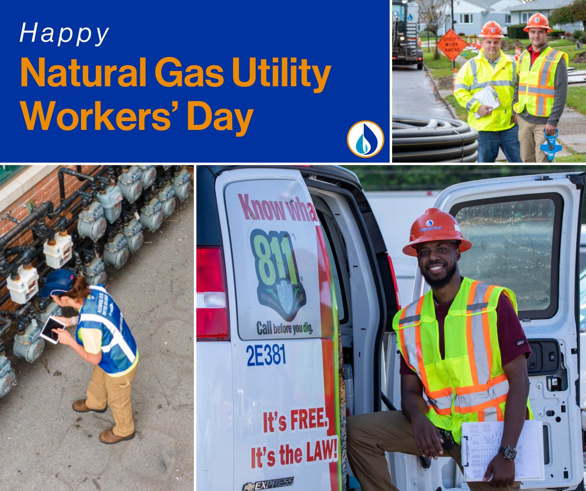 natfuelgas's tweet photo. Happy Natural Gas Utility Workers' Day! Thank you to the men and women of National Fuel who work hard to deliver safe, affordable and reliable natural gas to the 2.1 million people we serve in Western New York and Northwestern Pennsylvania! #utilityworkersday #FacesofFuel #natgas https://t.co/VulJw7WrLg