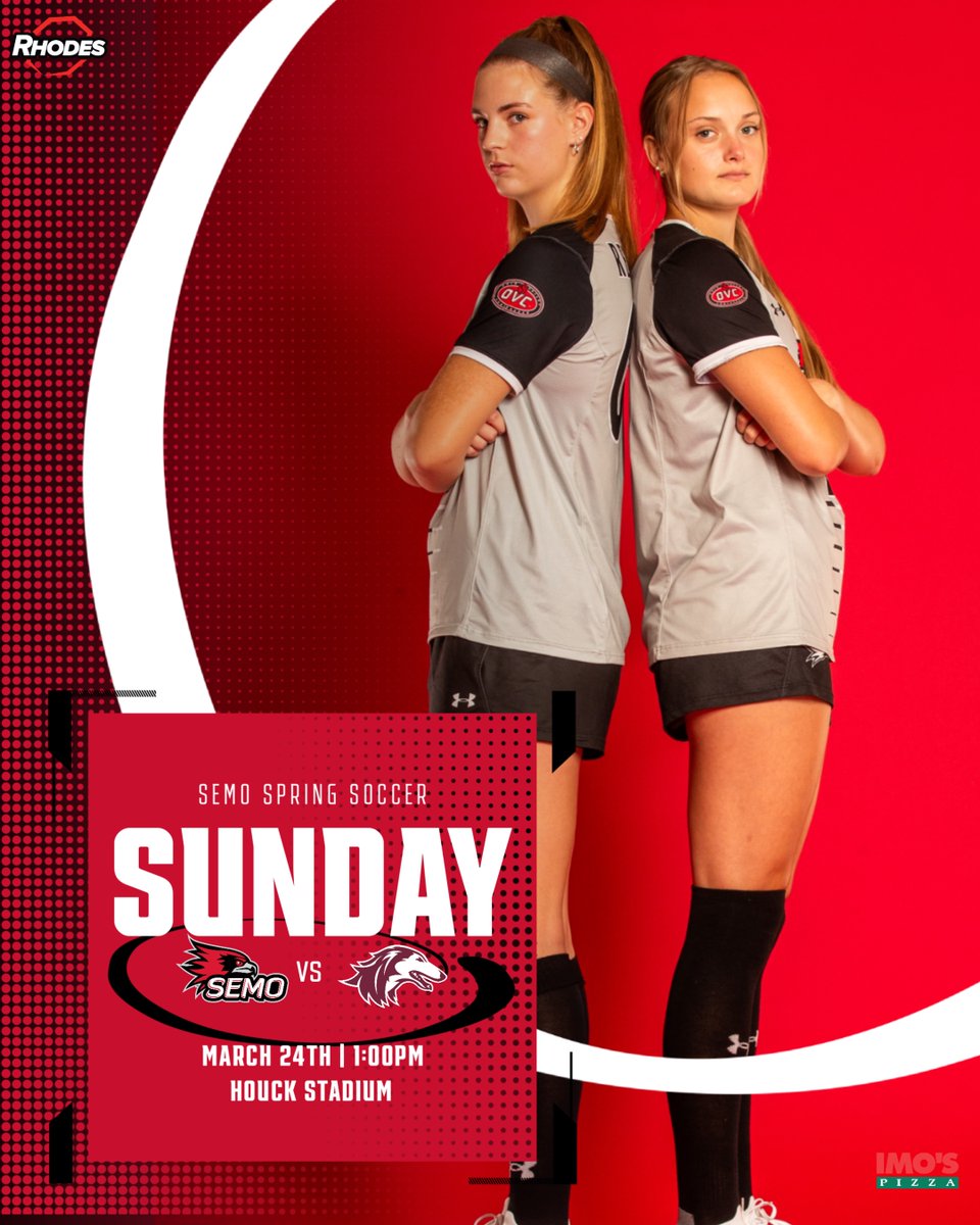 🚨6 Days Away🚨
The 1st SEMO Spring Soccer game is this coming Sunday, come out and support the Redhawks‼️

#FeelinRowdy