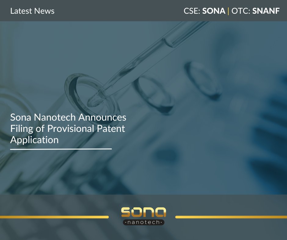 $SONA $SNANF announces that it has submitted a provisional patent application with the United States Patent and Trademark Office, for its proprietary photothermal light device.
bit.ly/4agSW9J
#cancerresearch #medicalindustry