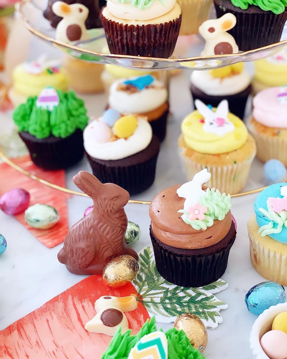 Hop to it! 🧁🐇 Enter code EASTER24 for 20% off any cupcake order placed on georgetowncupcake.com! Order for nationwide overnight shipping, delivery or pick-up! 🐰🐣🧁🌷 #happyeaster #georgetowncupcake *Code expires at 11:59pm ET on Wed 3/20.
